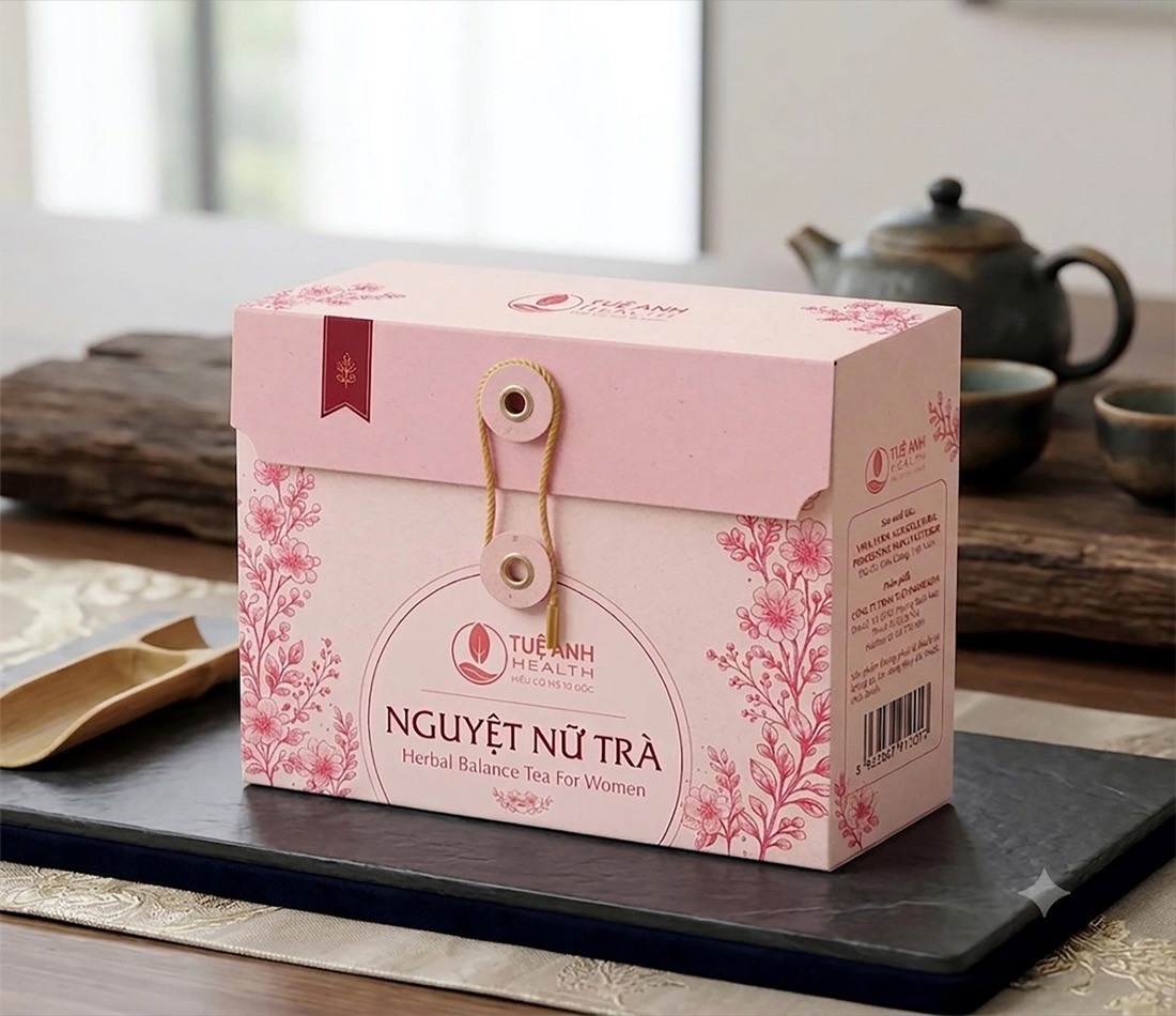 Người phụ nữ thưởng trà Nguyệt Nữ trong không gian ấm áp